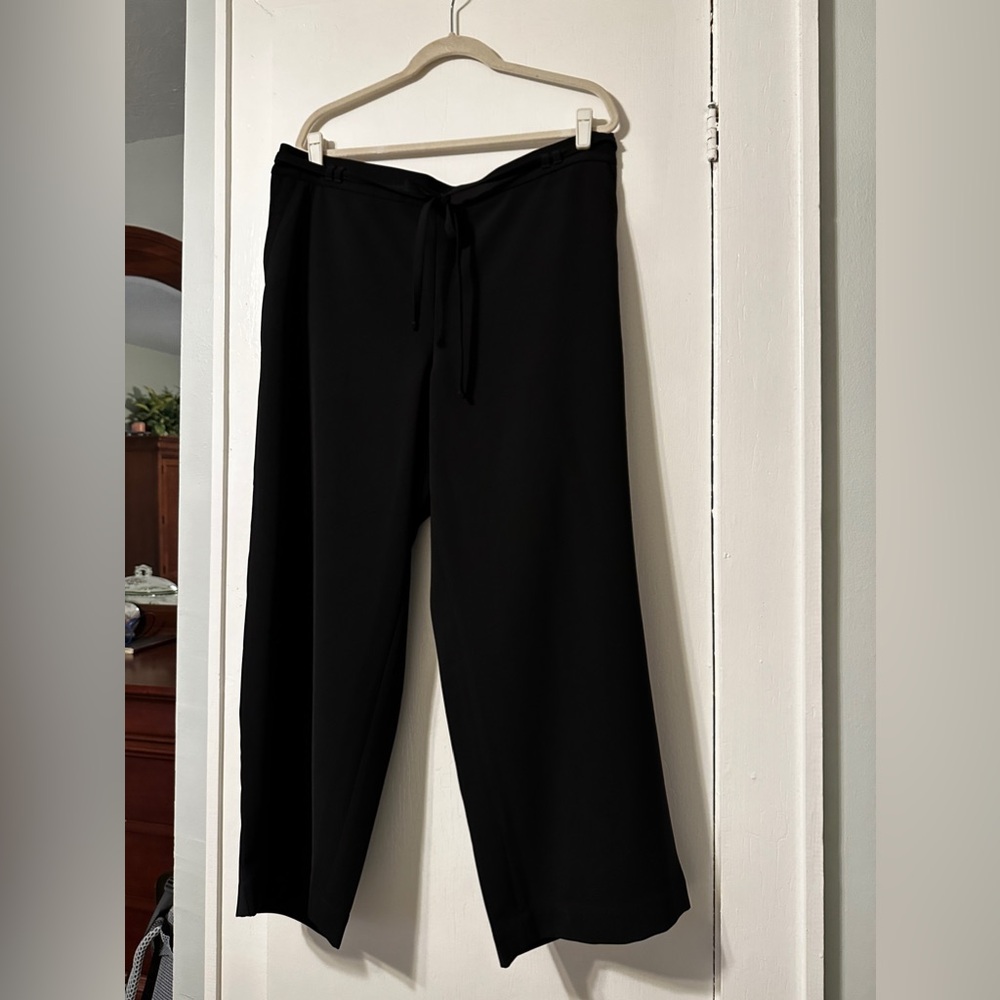 Talbots wide leg black dress pants size 2X